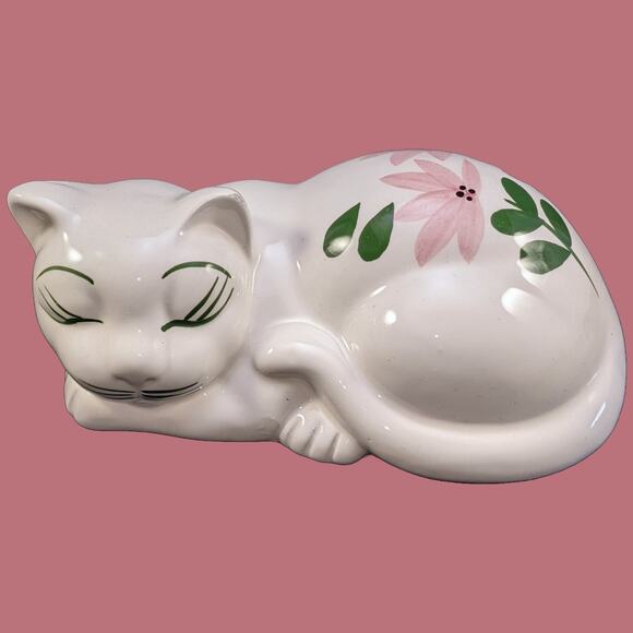 Vintage 1970s Relpo Sleeping Cat Figurative Decor - Picture 1 of 5